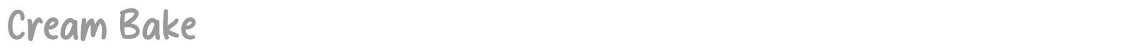 Cream Bake font preview